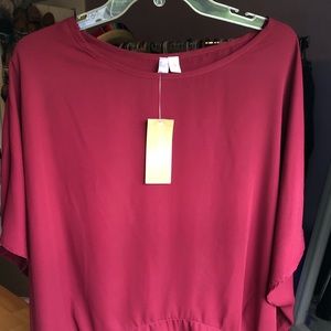 Burgundy top